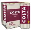 Costa Coffee Latte Cans 4 X 250Ml