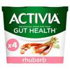 Activia Rhubarb Yogurts 4x115g
