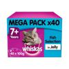 Whiskas Senior 7+ Wet Cat Food Pouches Mixed Fish Selection in Jelly