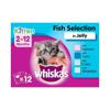 Whiskas Kitten 2-12 Months Wet Cat Food Pouches Fish in Jelly