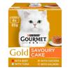Gourmet Gold Cat Food Savoury Cake Meat and Fish
