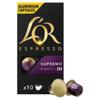 L'Or Espresso Supremo 10 Aluminium Coffee Capsules intensity 10