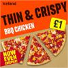 Iceland Thin and Crispy BBQ Chicken Pizza 350g