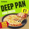 Iceland Deep Pan Four Cheese Pizza 382g