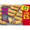 Iceland 28 (approx.) Vegetable Spring Rolls 650g
