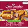 Harry Ramsden’s Salt and Vinegar 4 Battered Jumbo Pork Sausages 528g