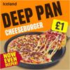 Iceland Deep Pan Cheeseburger Pizza 379g