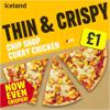 Iceland Thin and Crispy Chip Shop Curry Chicken Pizza 330g