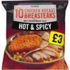 Iceland 10 (approx.) Hot & Spicy Chicken Breast Breasteaks 850g