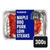 Iceland Maple BBQ Pork Loin Steaks 300g
