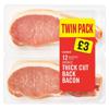 Iceland 12 Rashers (approx.) Smoked Thick Cut Back Bacon 500g