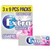 Extra White Bubblemint Chewing Gum Sugar Free Multipack 3 x 9 Pieces