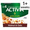 Activia Grains & Nuts Walnuts & Oats Yogurt 4X120g