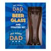 Fizz Creations Father's Day Beer Glass & Coaster
