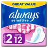 Always Sensitive Long Ultra (Size 2) Sanitary Towels Wings 12 pads