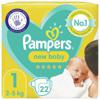 Pampers New Baby Nappies Size 1, 2kg-5kg, Carry Pack