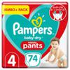  Pampers Baby-Dry Nappy Pants Size 4 Pants Jumbo + Pack