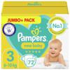 Pampers New Baby Nappies Size 3,  6kg-10kg, Jumbo+ Pack