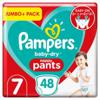 Pampers Baby-Dry Nappy Pants Size 7, 17+kg, Jumbo+ Pack