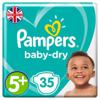 Pampers Baby-Dry Nappies Size 5+ 