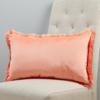Morrisons Salmon Pink Velvet Cushion