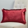 Morrisons Raspberry Velvet Cushion