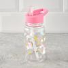 Morrisons Small Clear Straw Flip Bottle With Unicorn Print