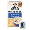 Quaker Oat So Simple Vanilla & Blueberry Porridge X 10 332G