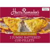 Harry Ramsden’s Chip Shop Curry 2 Jumbo Battered Cod Fish Fillets  400g