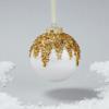 Morrisons Pearl Bauble With Gold Sequins