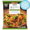 Tesco 4 Steam Bag Carrots Broccoli & Sweetcorn 640G
