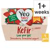 Yeo Valley Organic Gut Health Kefir Strawberry 4X100g