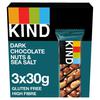 Kind Dark Chocolate Nuts & Sea Salt Bars 3 X 30G