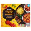 Sainsbury's Chicken Tikka Banquet Meal With Rice, Bhajias & Bombay Potato 500g (Serves 1)