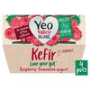 Yeo Valley Organic Kefir Raspberry Yogurt 4x100g