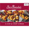 Iceland Harry Ramsden's 6 Cod and Chip Cones. 616g