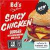 Ed's Diner Microwaveable Spicy Chicken Burger with Hash Brown and Salsa 186g