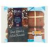 Sainsbury's Triple Chocolate Hot Cross Buns, Taste the Difference x4 280g
