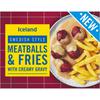 Iceland Swedish Style Meatballs and Fries with Creamy Gravy 400g