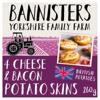 Bannisters Yorkshire Family Farm 4 Cheese & Bacon Potato Skins 260g