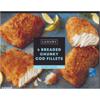 Iceland 4 Breaded Chunky Cod Fillets 500g