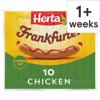 Herta Chicken Frankfurter Hot Dogs 10 Pack 350G