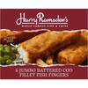 Harry Ramsdens 6 Jumbo Battered Cod Fillet Fish Fingers 500g