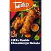 Twisted 2 XXL Double Cheeseburger Kebabs 480g