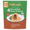Holland's 4 Minced Beef & Onion Puddings