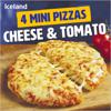 Iceland 4 Mini Pizzas – Cheese & Tomato 356g