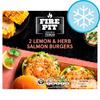 Tesco Fire Pit 2 Lemon & Herb Salmon Burgers 196G