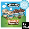 Ben & Jerrys Cookies & Brownies Ice Cream 4X100ml