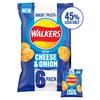 Walkers Less Salt Mild Cheese & Onion Crisps 6 X 25G