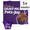 Cadbury Dairy Milk Pots Of Joy Chocolate Dessert 4X60g